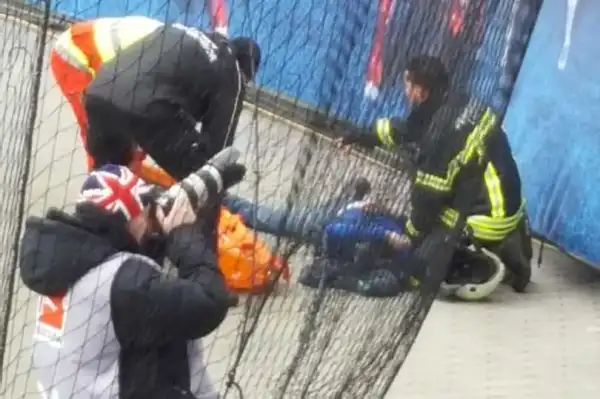 Football Fan ‘Falls 20ft From Stands’During A Friendly Match (Photos)